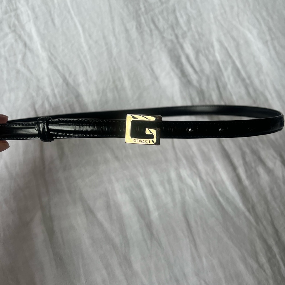 Gucci Black Leather Belt